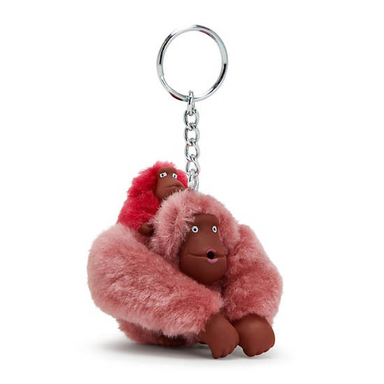 Kipling Mom And Baby Sven Monkey Keychain Tillbehör Röda | SE 1265UZ